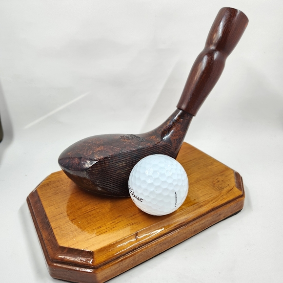 Vtg GE General Electric Schavolite Textolite Golf Club Pen Holder Office plaque - Picture 3 of 16